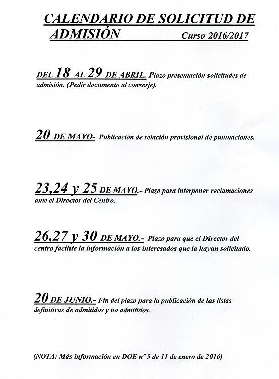 Escolarización 2016