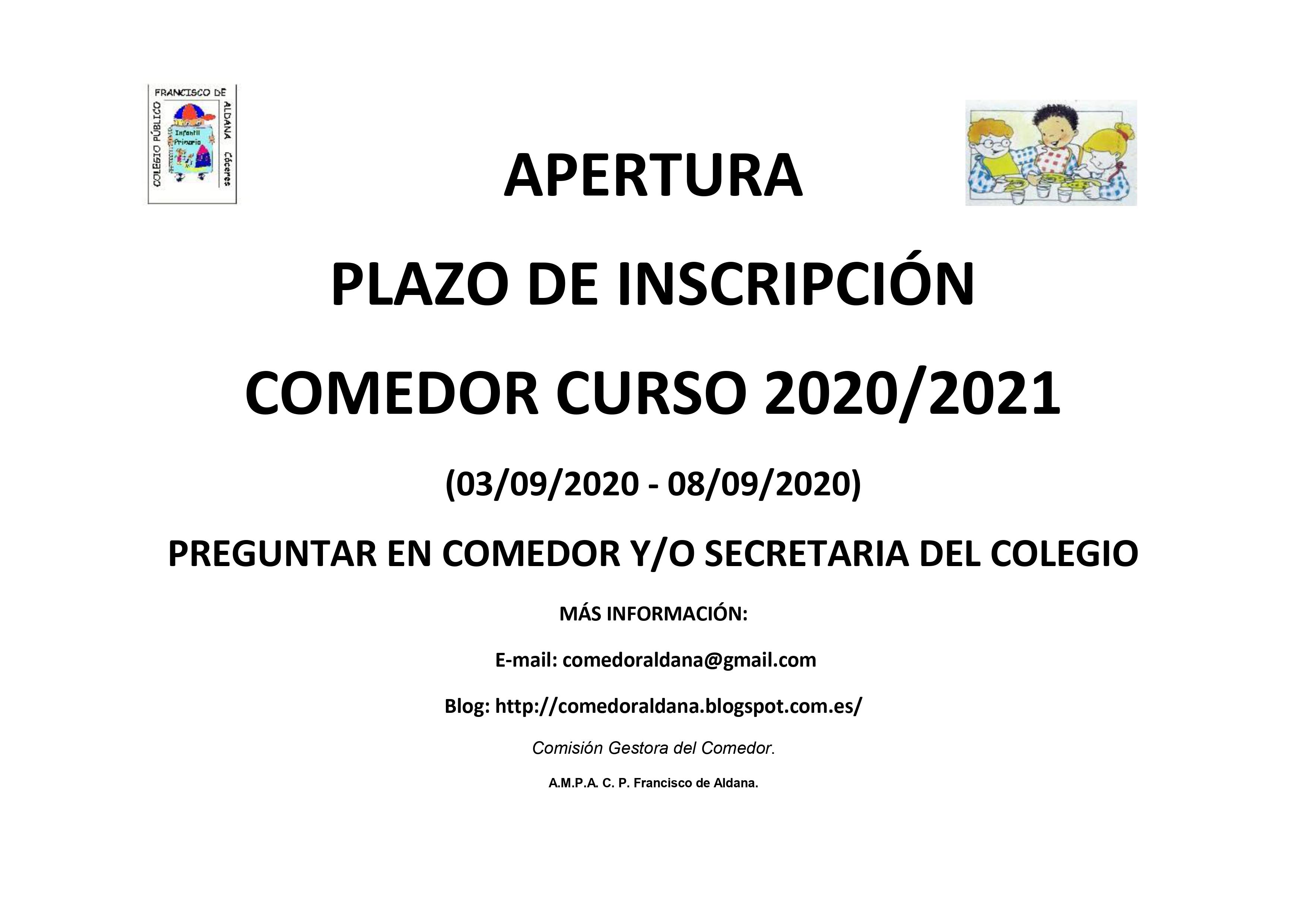 cartel comedor